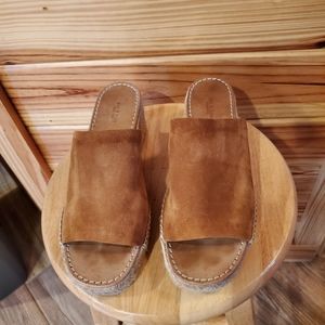 Rag & Bone Women's Suede Leather Espadrille Slide On Sandal Size 39.5 US 9.5